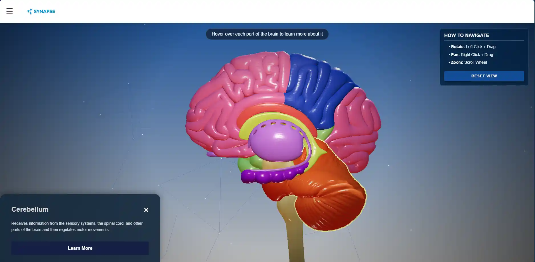 Web 3D Health Experience